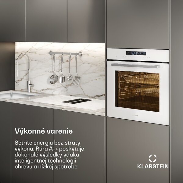Klarstein Airjet elektrická rúra | sporák s funkciou teplovzdušného fritovania | 2900 W | 72 l | 60 cm