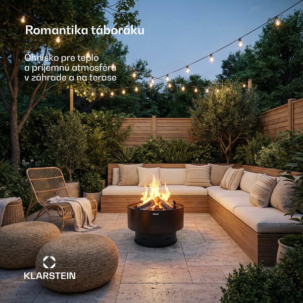 Blumfeldt Pompeji ohnisková misa s grilom | iskrovač | proti prevrhnutiu | robustná | 60 cm