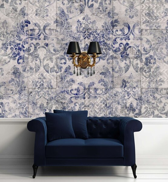 Fototapeta Portugalské dlaždice v pozadí, modrý ornament Materiál: Vliesová, Rozmery: 200 x 140 cm