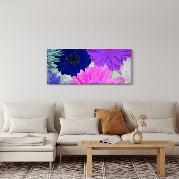 Obraz farebných kvetín (120x50 cm)