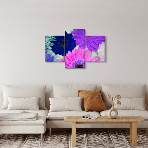 Obraz farebných kvetín (90x60 cm)