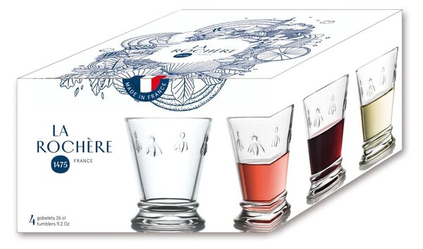Poháre v súprave 4 ks 260 ml Abeille – La Rochére