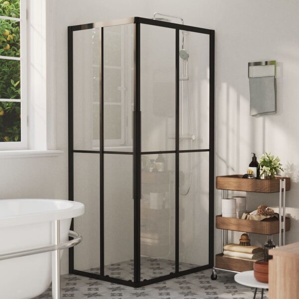 Sprchová zástena BestBerg 150775 / 90 × 70 × 180 cm / čierna/transparentná