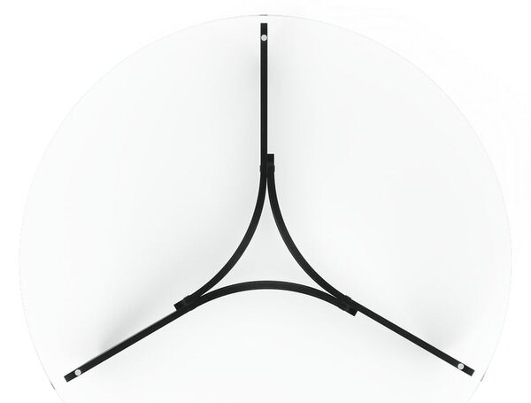 Čierny okrúhly konferenčný stolík so sklenenou doskou 87x87 cm Madera – Umbra