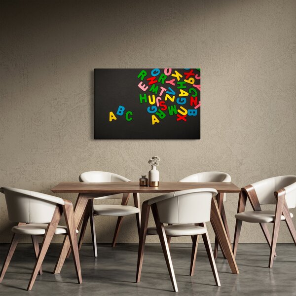 Obraz - farebné písmenká (90x60 cm)