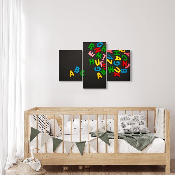 Obraz - farebné písmenká (90x60 cm)