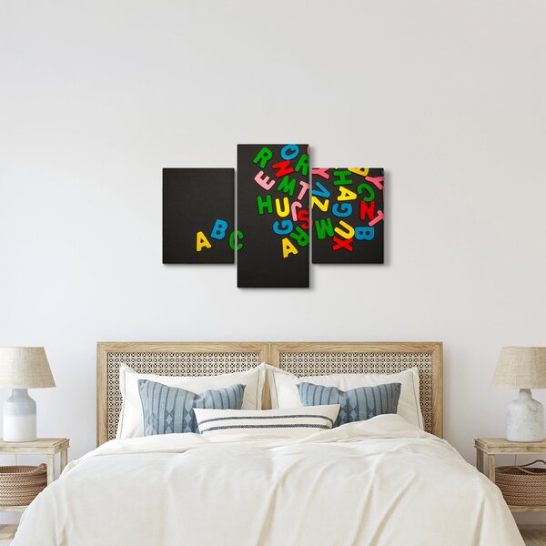 Obraz - farebné písmenká (90x60 cm)