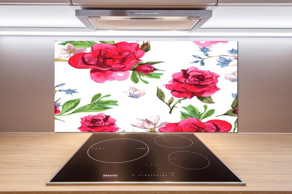 Panel do kuchyne Červené ruže pl-pksh-100x50-f-85695644