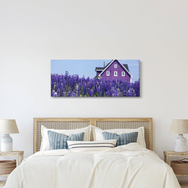 Obraz levanduľového poľa (120x50 cm)