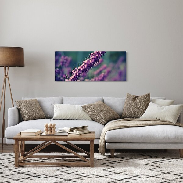 Obraz fialovej kvetiny (120x50 cm)