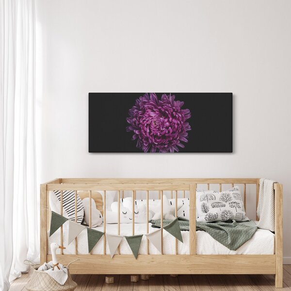 Obraz fialovej kvetiny (120x50 cm)