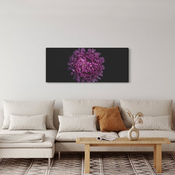 Obraz fialovej kvetiny (120x50 cm)