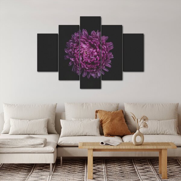 Obraz fialovej kvetiny (150x105 cm)