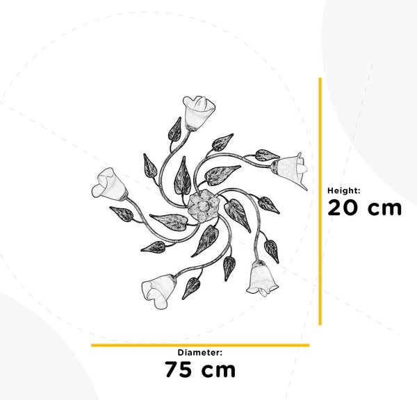 STROPNÉ SVIETIDLO, 70/70/20 cm - Online Only bytové doplnky, Online Only