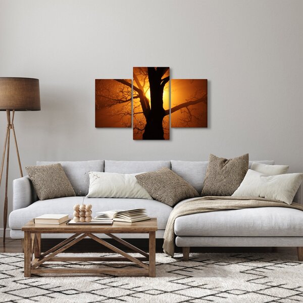 Obraz stromu pri západe slnka (90x60 cm)