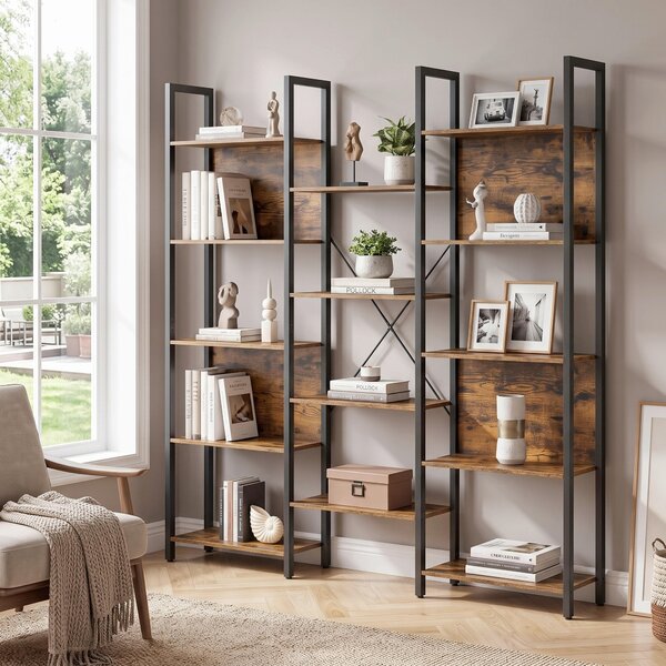 REGÁL, hnedá, čierna, 158/166/24 cm Boxxx - Regály, Online Only