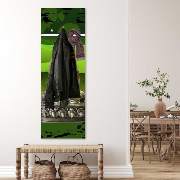 Vešiak na stenu Green Buddha Rozmery: 25 x 70 cm