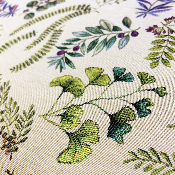 Dekoračná/poťahová gobelínová látka šírka - 280cm - Green Leaves