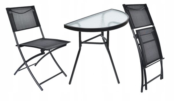 Dekorstudio Balkónový skladací set na malý balkón 2x stolička a stôl