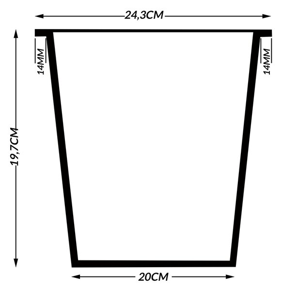 Kvetináč 83x30,5x60cm - šedý