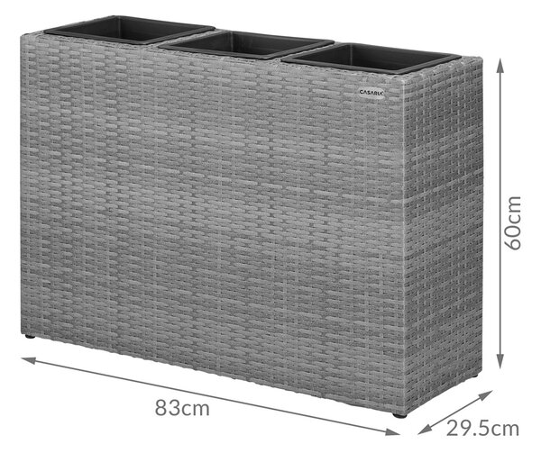 Kvetináč 83x30,5x60cm - šedý