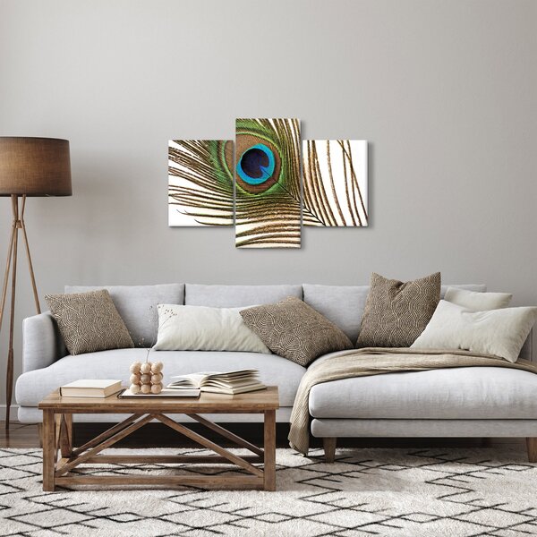 Obraz pávieho peria (90x60 cm)