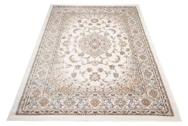Biely obdĺžnikový koberec DUBAI CHU 6956A – nízky vlas Rozmer: 120x170 cm