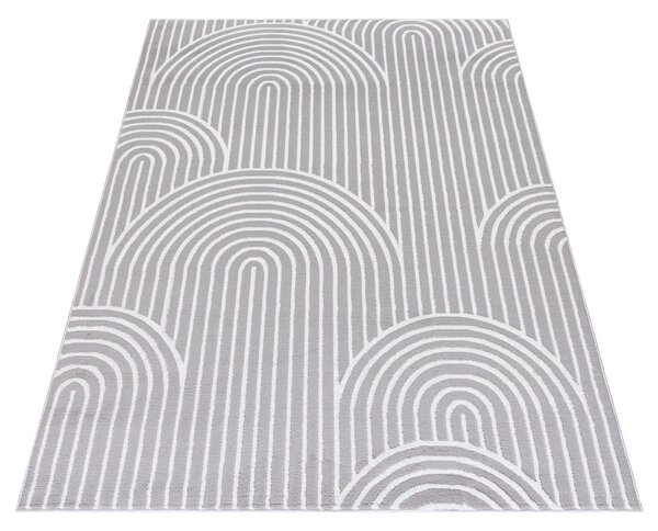 TA Koberec NG81A GRAY/WHITE ELLEN Sivý Obdĺžnikový Rozmer: 80x150 cm