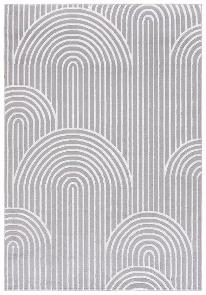 TA Koberec NG81A GRAY/WHITE ELLEN Sivý Obdĺžnikový Rozmer: 80x150 cm