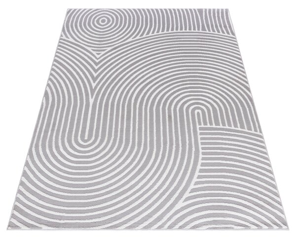 TA Koberec NG83B GRAY/WHITE ELLEN Sivý Obdĺžnikový Rozmer: 80x150 cm