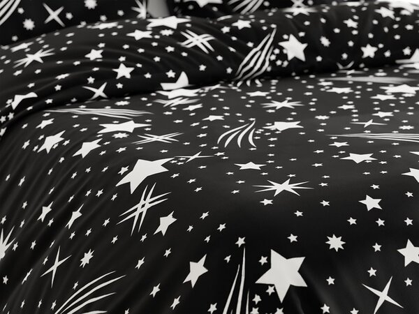 Bavlnené obliečky NIGHT SKY čierne