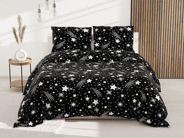 Bavlnené obliečky NIGHT SKY čierne