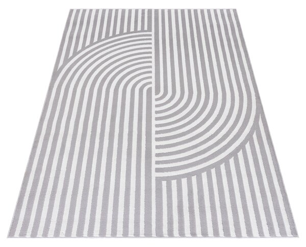 TA Koberec NG91A GRAY/WHITE ELLEN Sivý Obdĺžnikový Rozmer: 80x150 cm