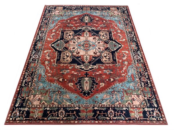 TA Koberec JZ-988 FLANNEL PRINTED Červený Obdĺžnikový Rozmer: 80x150 cm