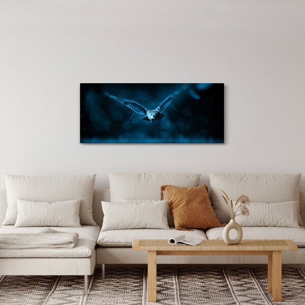Obraz letiacej sovy (120x50 cm)