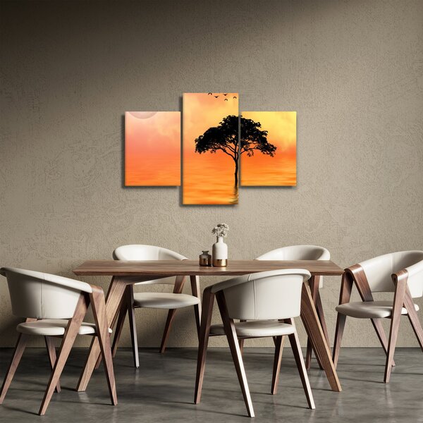 Obraz stromu pri západe slnka (90x60 cm)