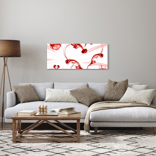 Obraz srdca z dymu (120x50 cm)
