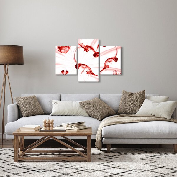 Obraz srdca z dymu (90x60 cm)
