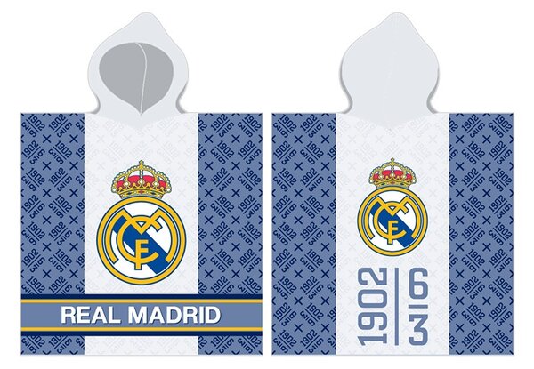 Detské pončo Real Madrid 01 60x120 cm 100% Bavlna