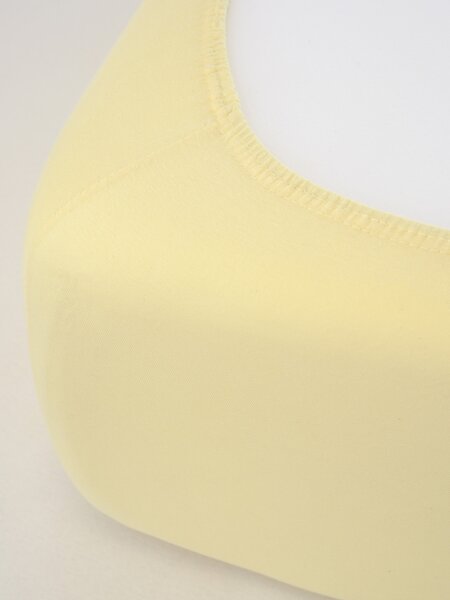 Jersey plachta do postieľky Classic 70 × 140 cm - pastelová žltá