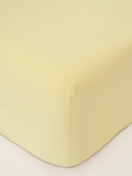 Jersey plachta do postieľky Classic 70 × 140 cm - pastelová žltá