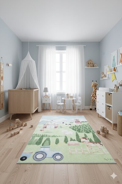 Detský koberec KIDS 2409030D-1 obdĺžnikový – polyester Rozmer: 80x150 cm