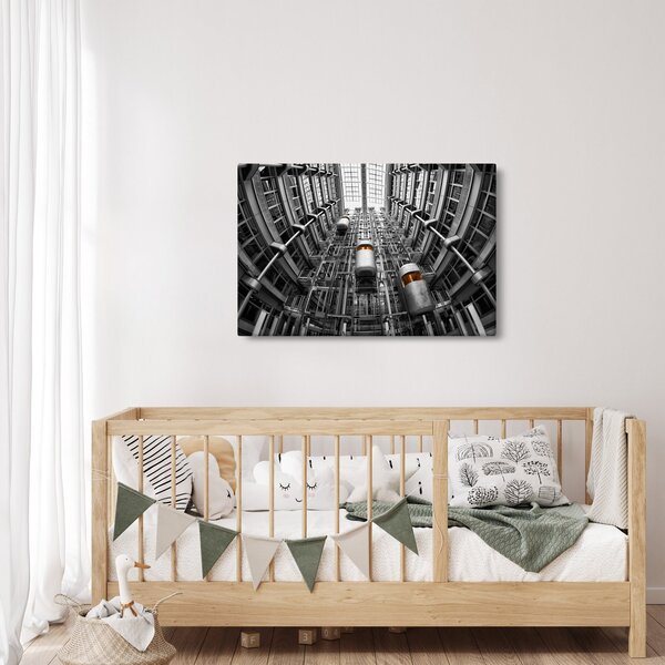 Obraz výťahu v budove (90x60 cm)