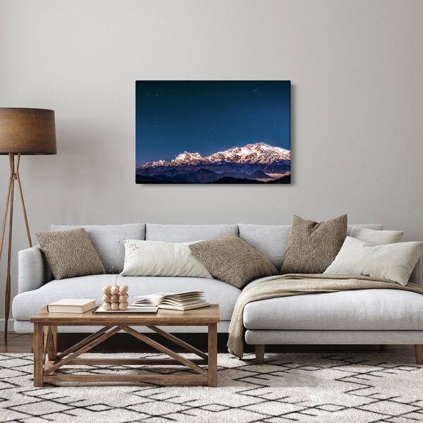 Obraz hôr a nočnej oblohy (90x60 cm)
