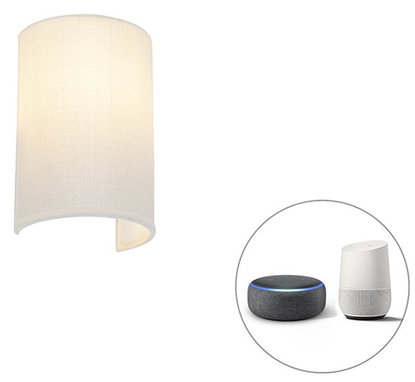 Inteligentné nástenné svietidlo biele vrátane Wifi A60 - Simple Drum Jute