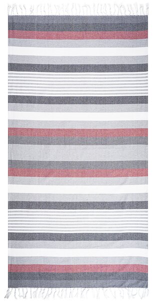Trade Concept Osuška Fouta so strapcami Stripes red, 90 x 170 cm