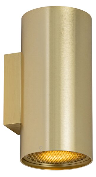 Dizajnové nástenné svietidlo zlaté okrúhle 2-svetlo - Sab Honey