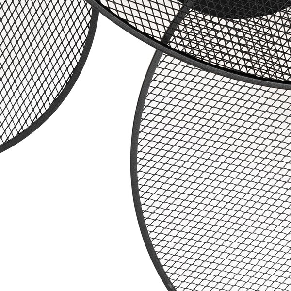 Dizajnová nástenná lampa čierna s mriežkou 3-svetlá - Jane