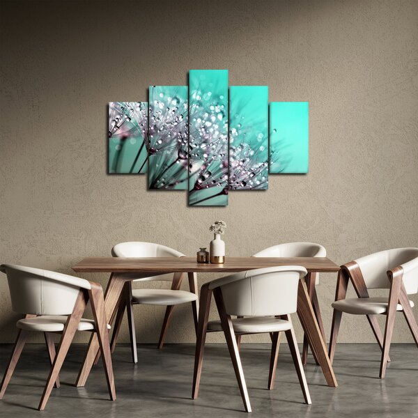 Obraz - orosená rastlina (150x105 cm)
