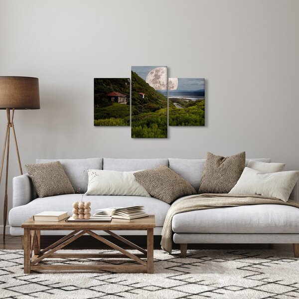 Obraz krajiny s mesiacom (90x60 cm)